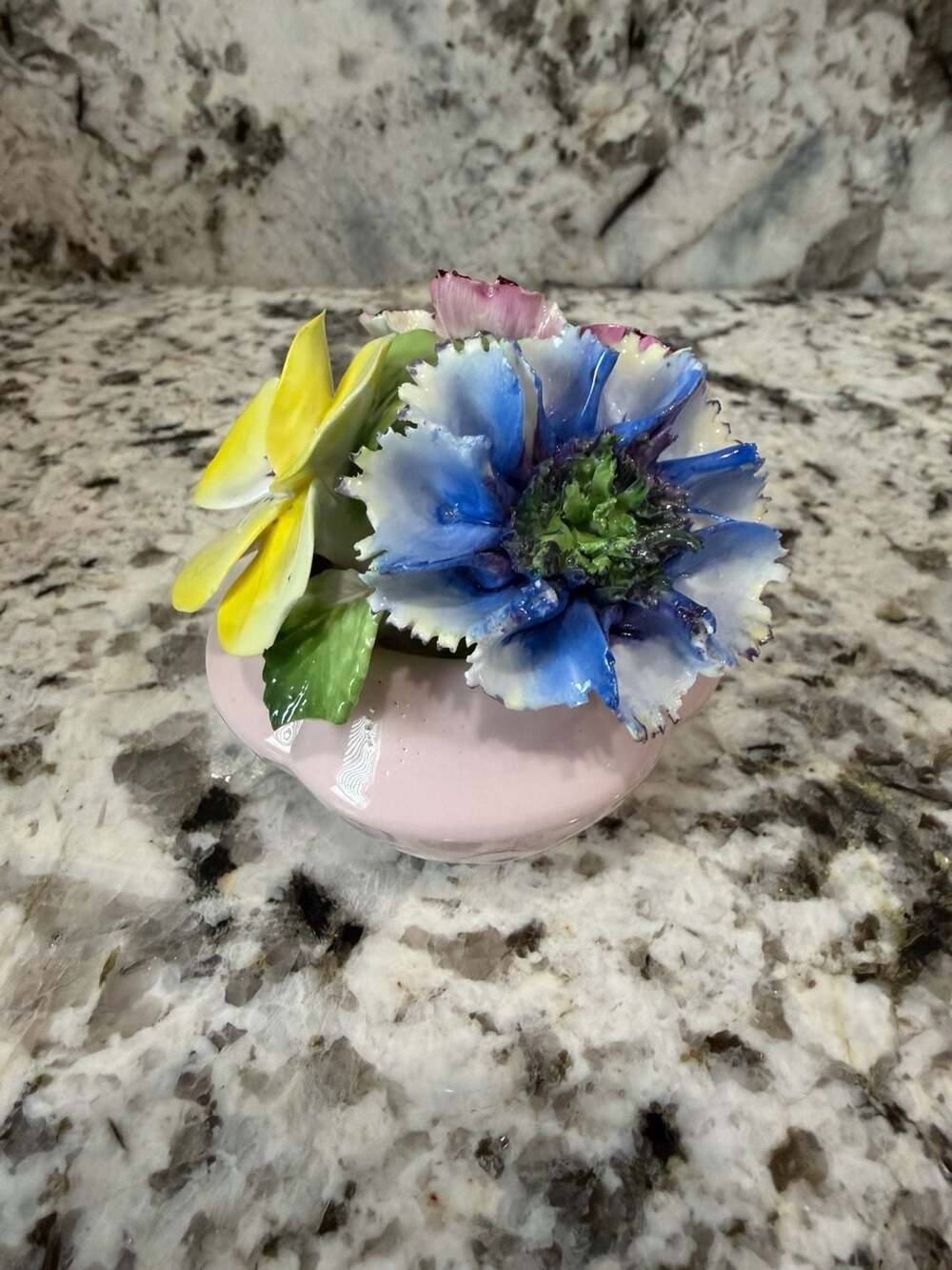 Regal Bone China Floral Arrangement in Footed Vase
